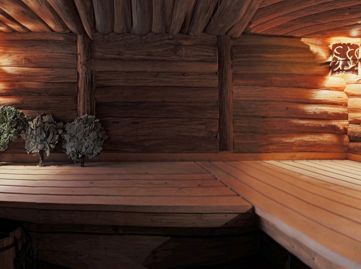 Русская парная на дровах